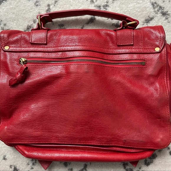 Proenza Schouler Medium PS1 Red Leather Bag - Purse - Authentic - Picture 12 of 13
